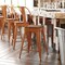 Flash Furniture 24" Orange Metal Counter Stool-Teak Poly Seat CH-31320-24GB-OR-PL2T-GG - alternate 1